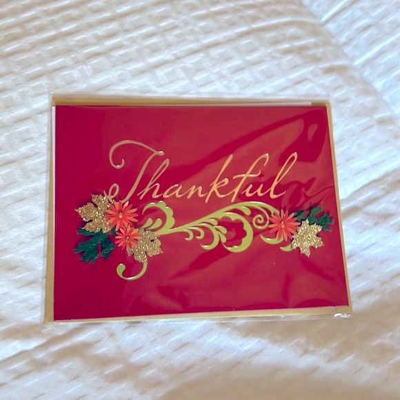 4 Beautiful & Unique Papyrus Thanksgiving Cards - NWT - Picture 8 of 9
